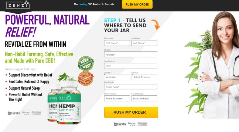 zenzi hemp gummies - package